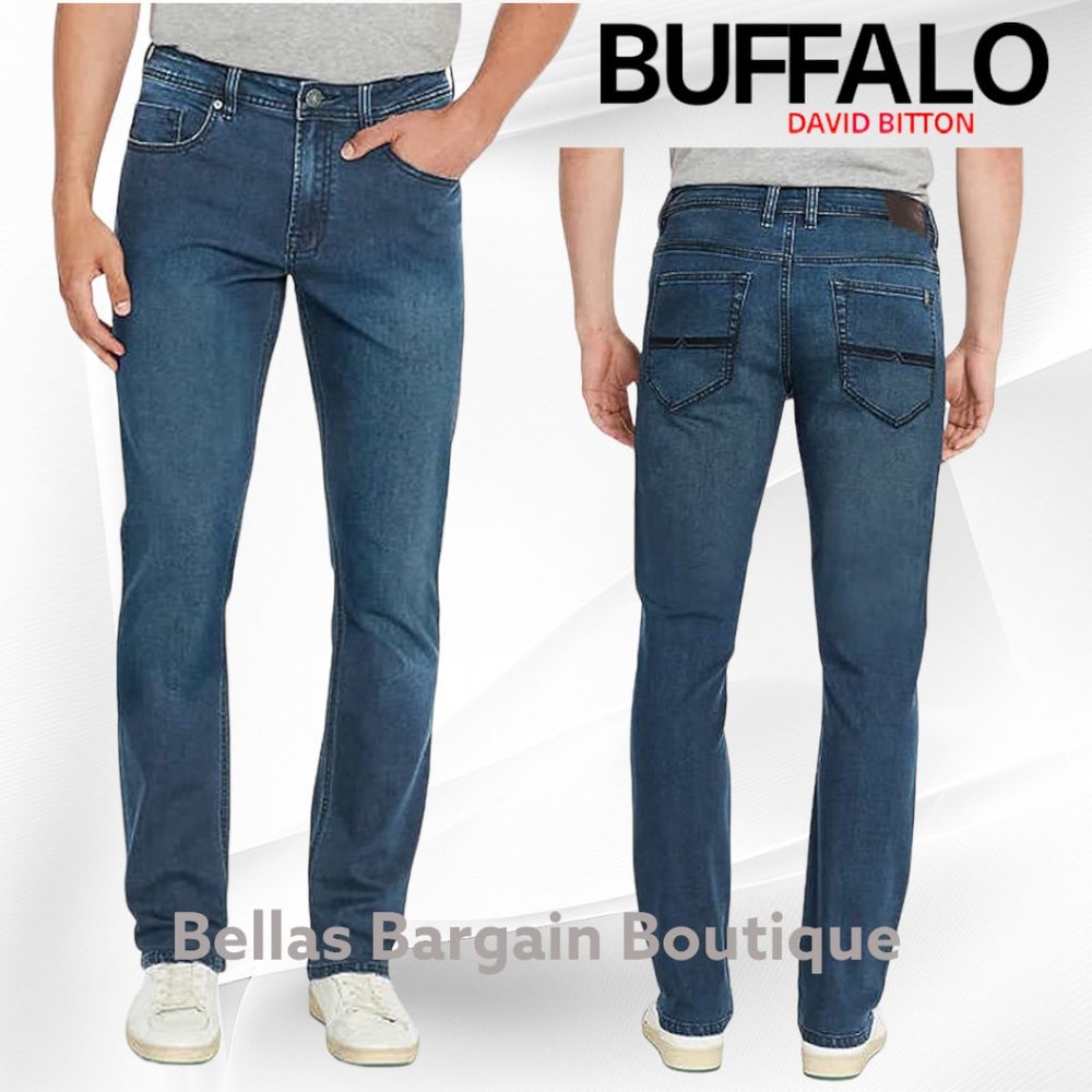 Buffalo David Bitton Men's Axel 5 Pocket Soft Touch Comfort Stretch Slim Jeans
